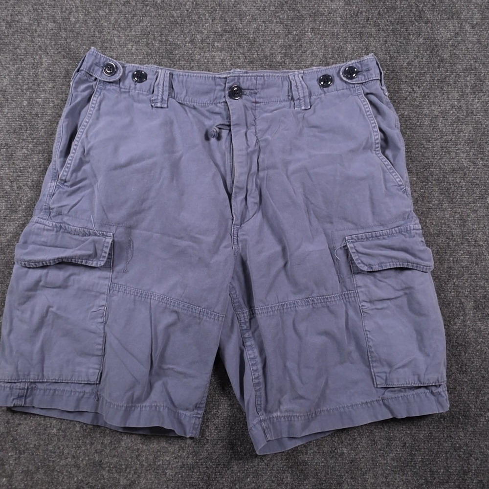 VTG Polo Ralph Lauren Cargo Shorts Mens 32 Blue Relaxed Fit Utility Talon